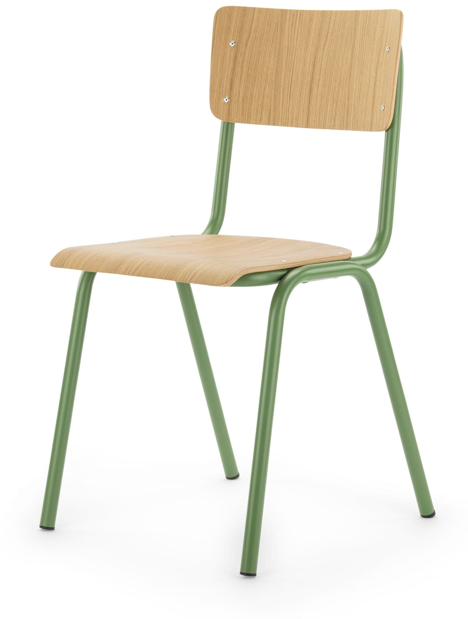 Stuhl Colegio, Eiche / Resedagrün RAL 6011